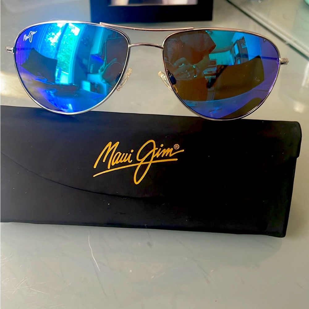 Maui Jim Sea House 772-17 aviatior / titanium frame / blue mirrored polarized